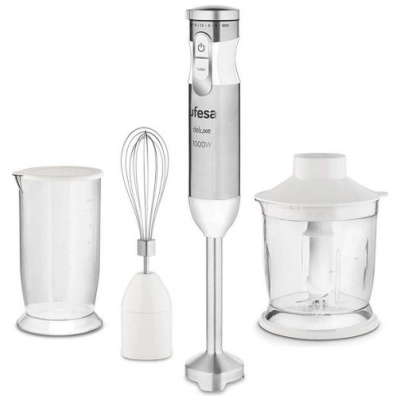 Batidora de varilla Ufesa BP4572 Delux Blanco/Gris 1000W