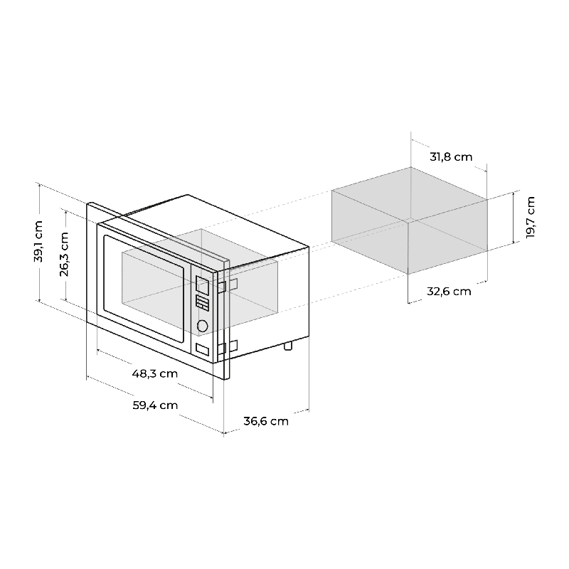 Microondas encastrable GrandHeat 2500 Built-In Steel - Imagen 6