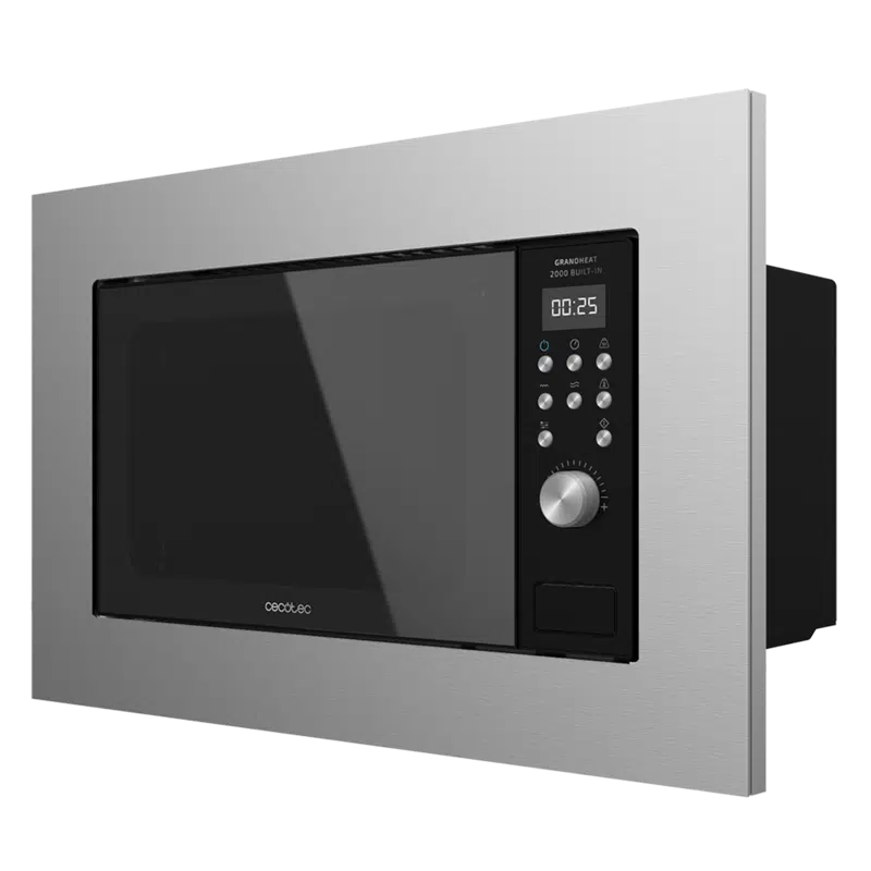 Microondas encastrable Cecotec GrandHeat 2000 Built-In Steel Black - Imagen 3