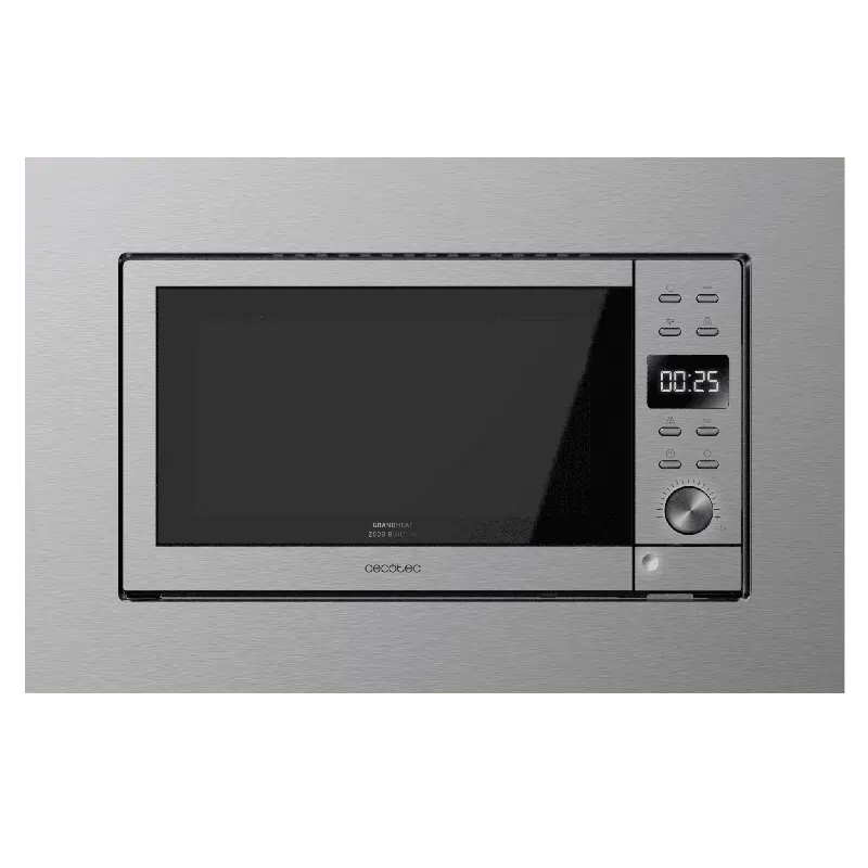 Microondas encastrable Cecotec GrandHeat 2000 Built-In Steel Black - Imagen 2