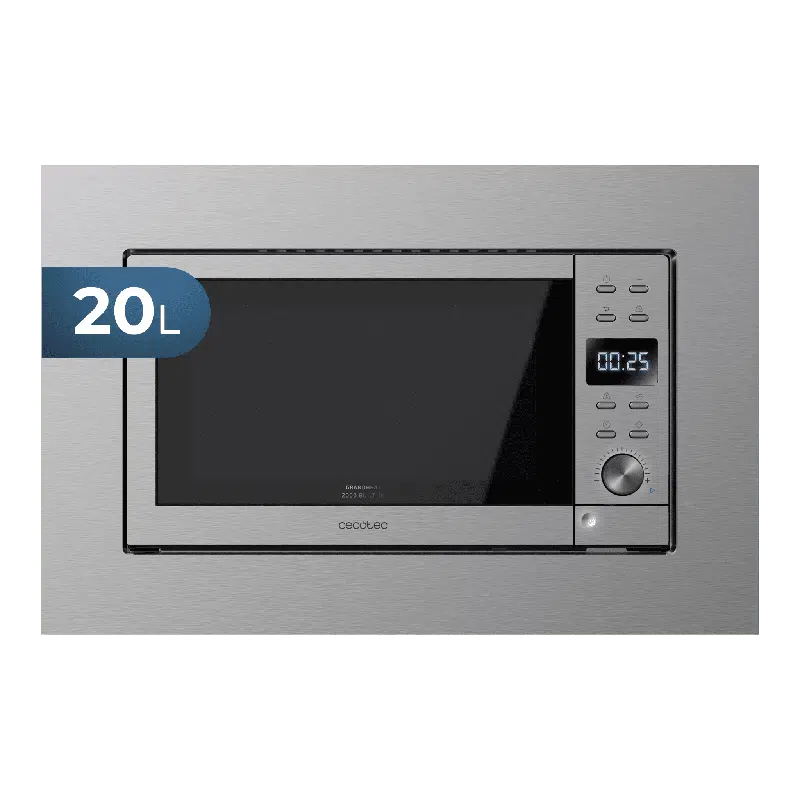 Microondas encastrable Cecotec GrandHeat 2000 Built-In Steel Black