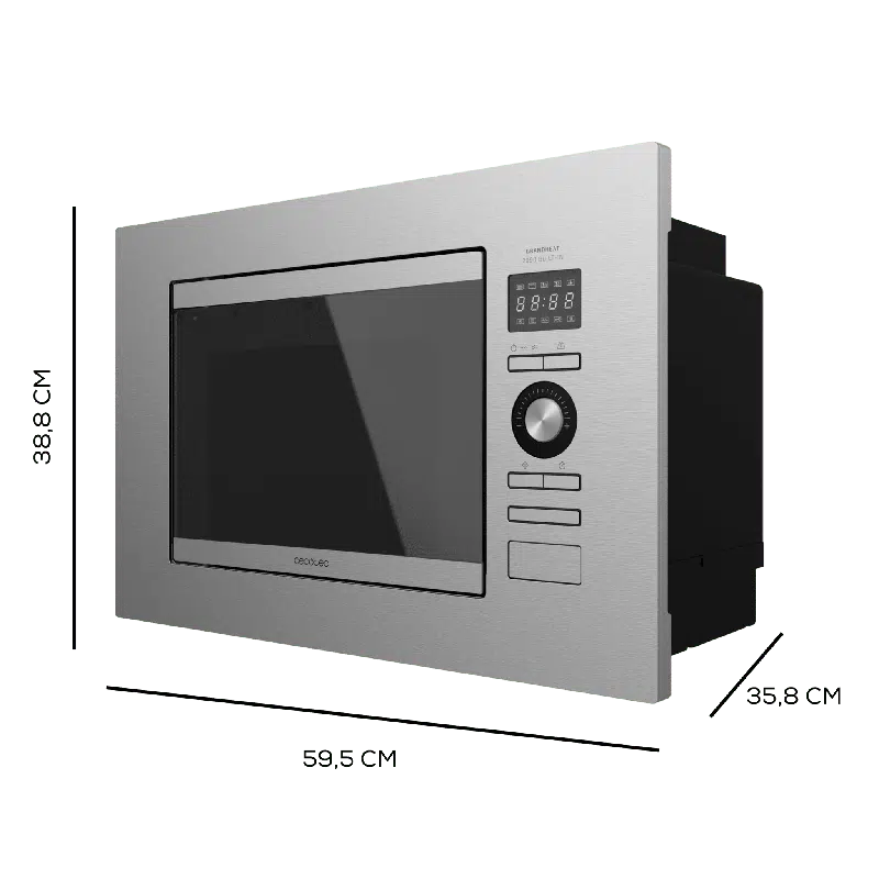 Microondas encastrable Cecotec GrandHeat 2090 Built-In Steel - Imagen 4