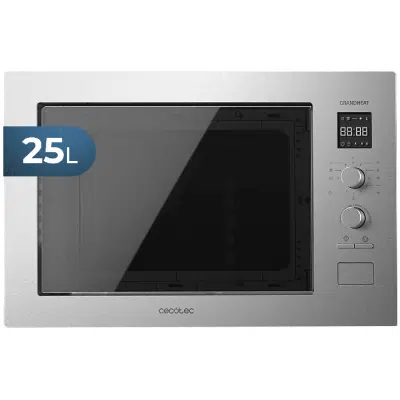 Microondas encastrable Digital Cecotec con Grill GrandHeat 2550 Built-In Steel