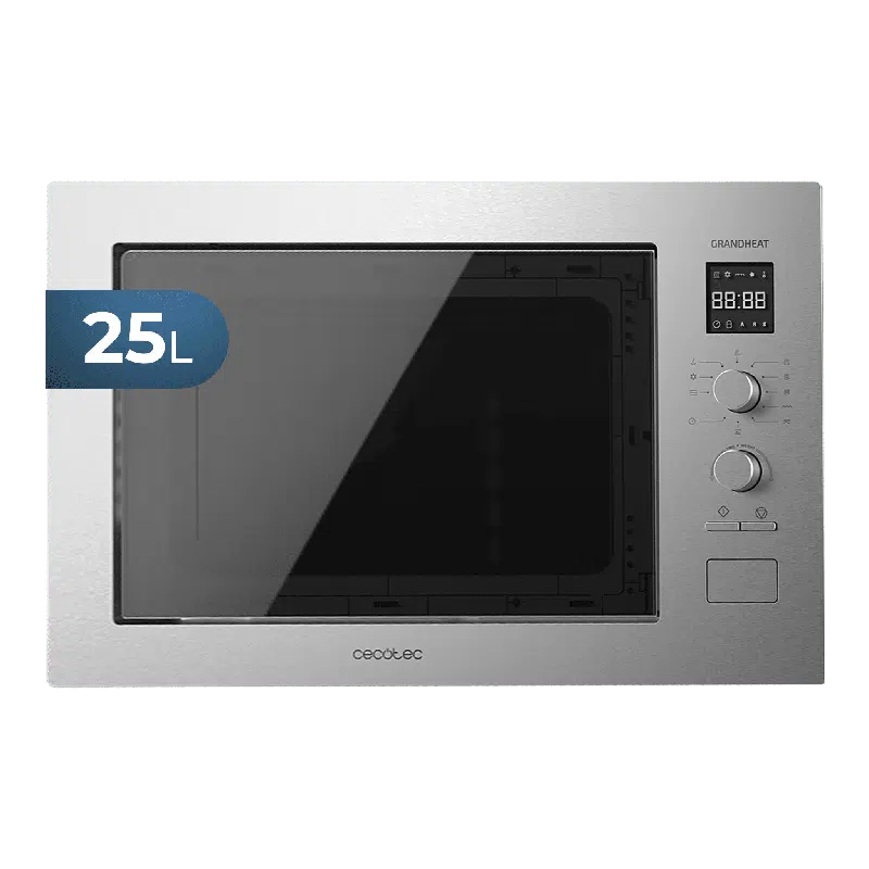 Microondas encastrable Digital Cecotec con Grill GrandHeat 2550 Built-In Steel