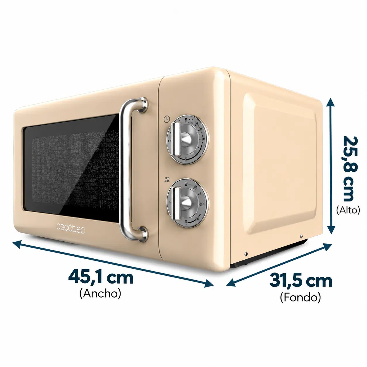 Microondas Cecotec ProClean 3110 Retro Beige - Imagen 2