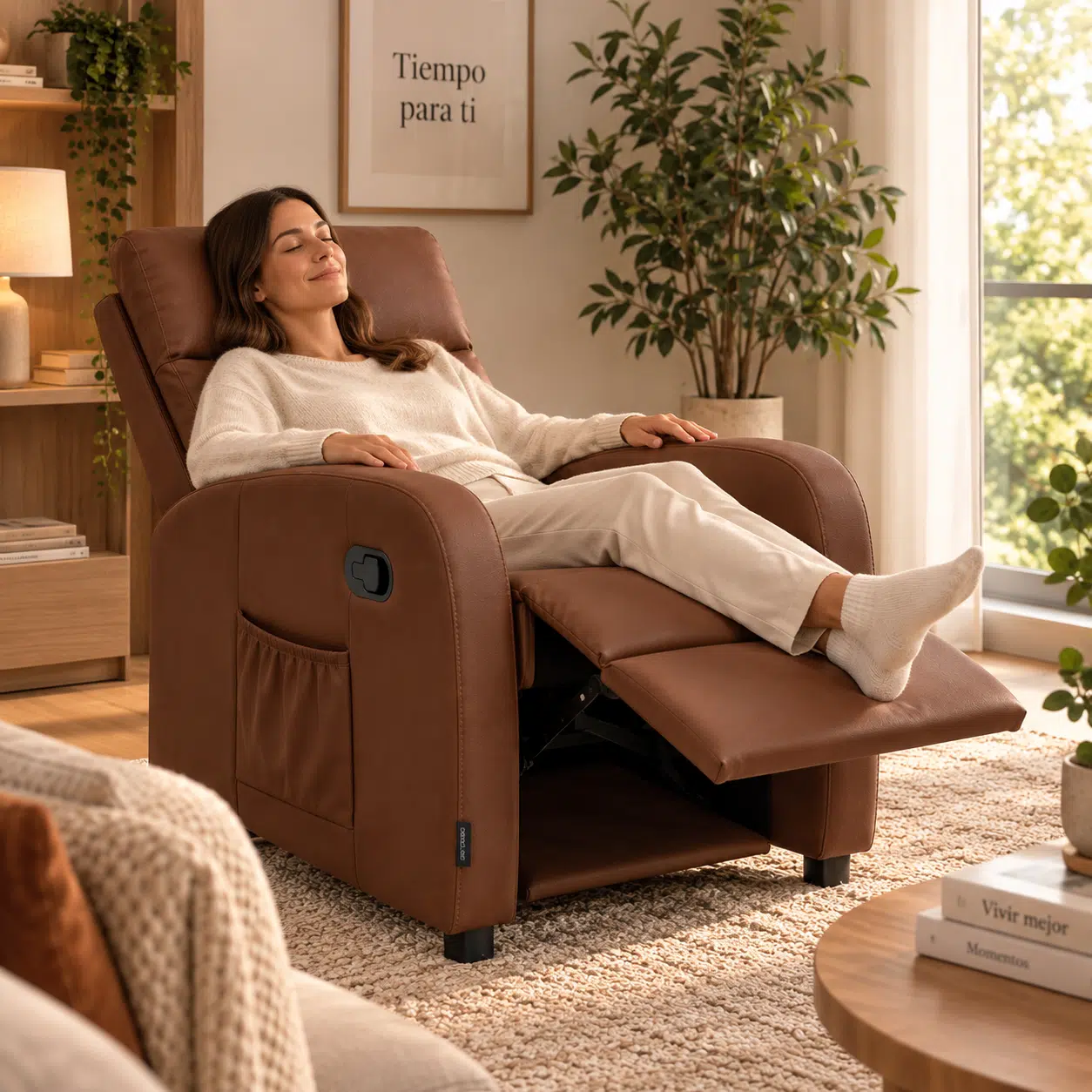 Sillon de masaje Cecotec Nairobi pushback marron chocolate - Imagen 2