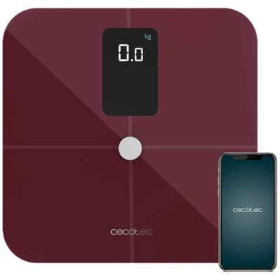 Báscula de baño Cecotec Surface Precision 10400 Smart Healthy Vision Garnet