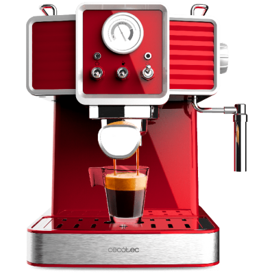 Cafetera Express Cecotec Power Espresso 20 Tradizionale Light Red