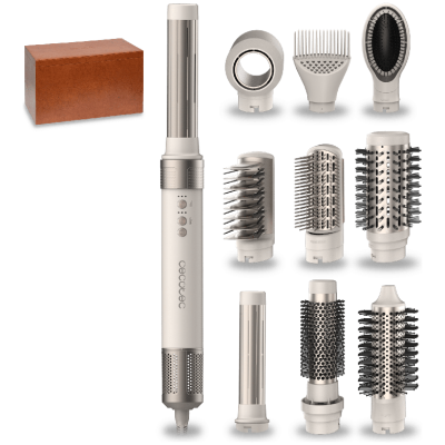 Moldeador Cecotec Bamba CeramicCare 10in1 AirGlam Champagne