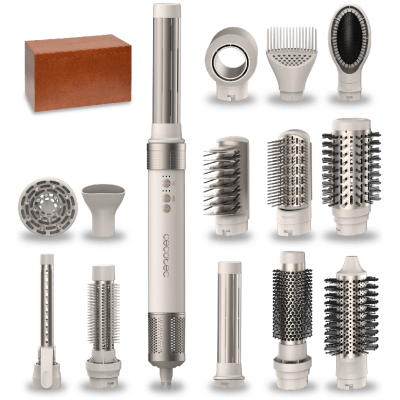 Moldeador Cecotec Bamba CeramicCare 14in1 AirGlam Champagne