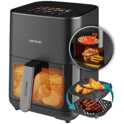 Freidora de aire con doble resistencia Cecofry&Grill Duoheat 4000 Air fryer