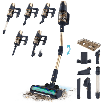Aspirador escoba sin cable Cecotec Conga Rockstar 10500 Solar AquaPet Flex
