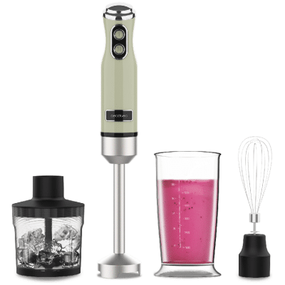 Batidora de mano Cecotec Power RetroGreen 1200MAX Cream&Crush