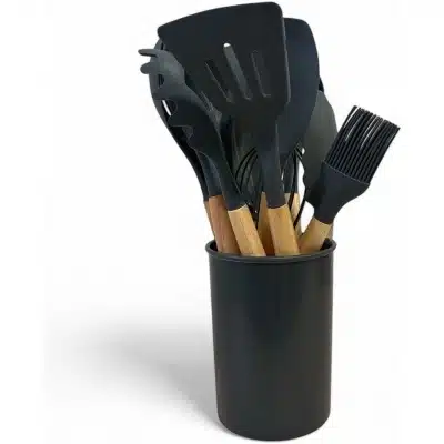 Set de Utensilios cocina de Silicona 12 PCS Gris Oscuro