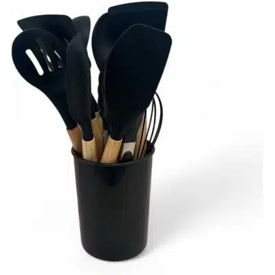 Set de Utensilios cocina de Silicona 12 PCS Negro