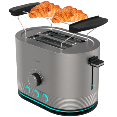 Tostador vertical de acero con doble ranura Shine&Toast Double