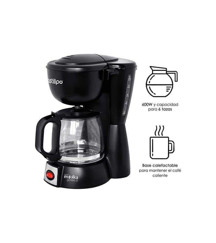 Cafetera de goteo Bastilipo Mokka 6 Tazas 600W - Imagen 2