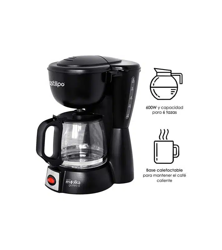 Cafetera de goteo Bastilipo Mokka 6 Tazas 600W - Imagen 2