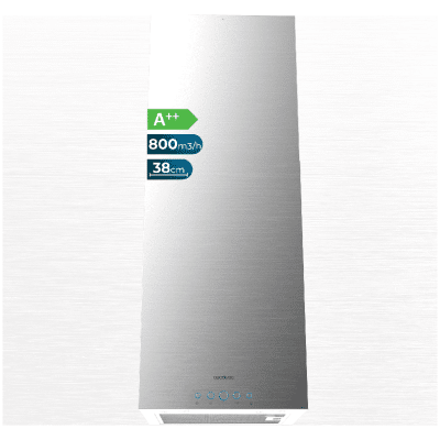 Campana isla cuadrada Bolero Flux ICT 388000 Inox A++