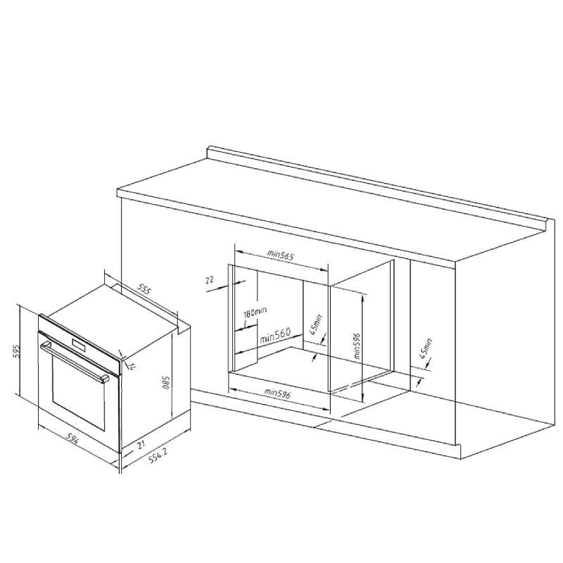Horno integrable Cecotec Bolero Hexa AF316000 Glass Grey A - Imagen 16