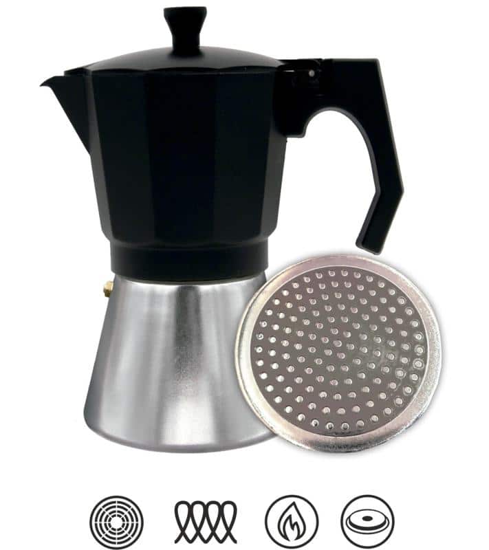 Cafetera Italiana Bastilipo Mokka induccion 6N - Imagen 2