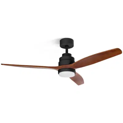 Ventilador de techo con luz CFNP Negro y roble