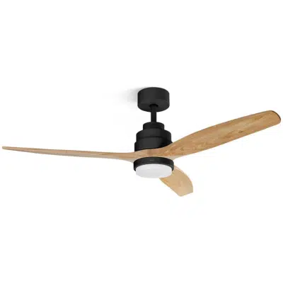Ventilador de techo con luz CFNP Negro y haya