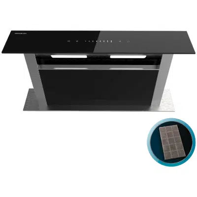 Campana extractora encimera Cecotec Bolero Flux ET 608000 Glass Black A++