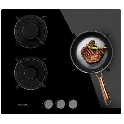 Placa de gas Cecotec Bolero Squad G 3200S Glass Black