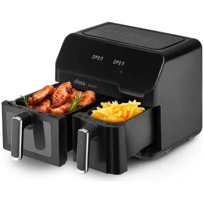Freidora de aire Ufesa Storm doble cubeta 5.5L + 3.5L