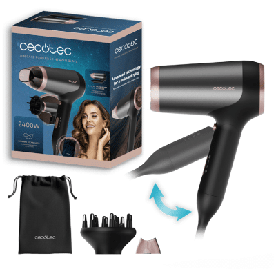 Secador de pelo plegable Cecotec IoniCare Power&Go Heaven Black
