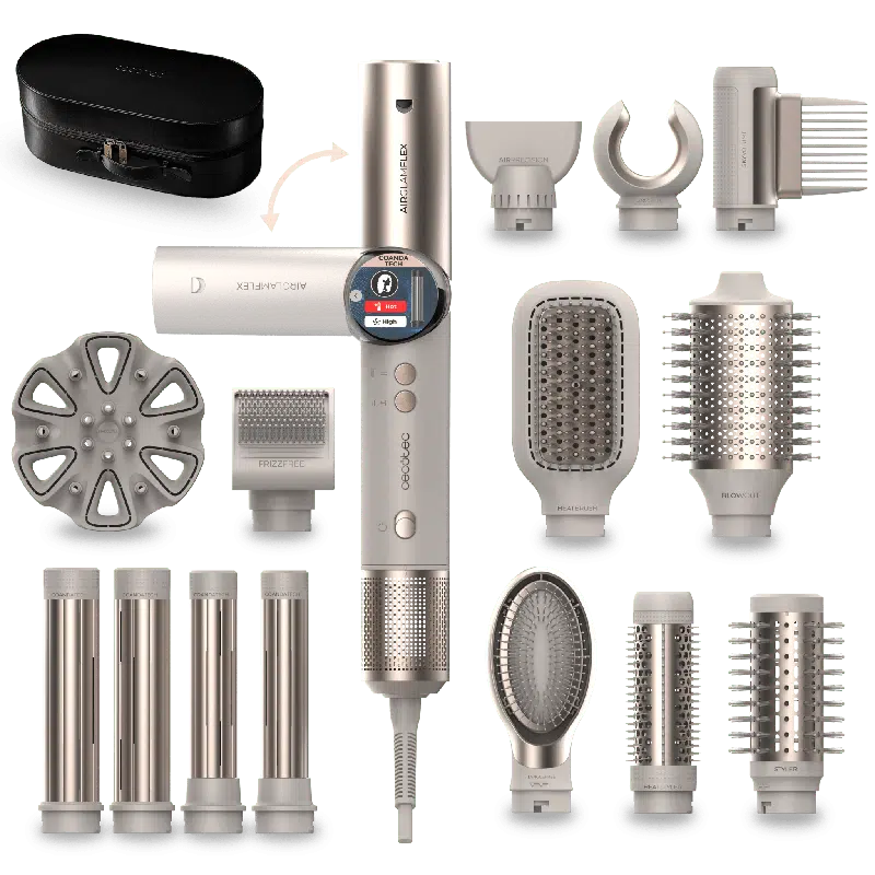 Moldeador de pelo Cecotec AirGlam 14in1 Flex Champagne