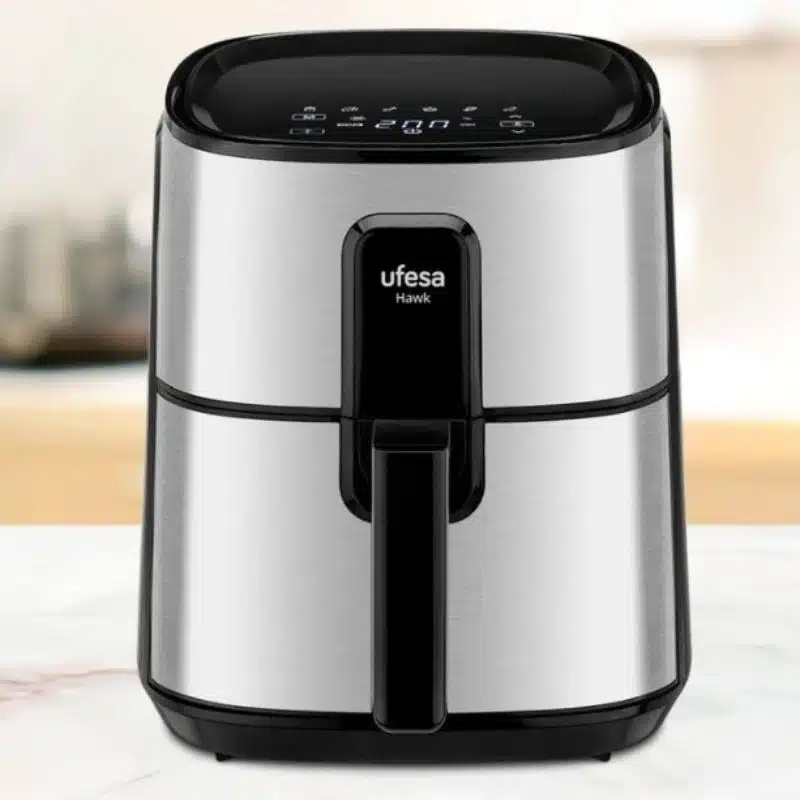 Freidora de aire Digital Ufesa Hawk 6L 1500W Inox/Negra - Imagen 2