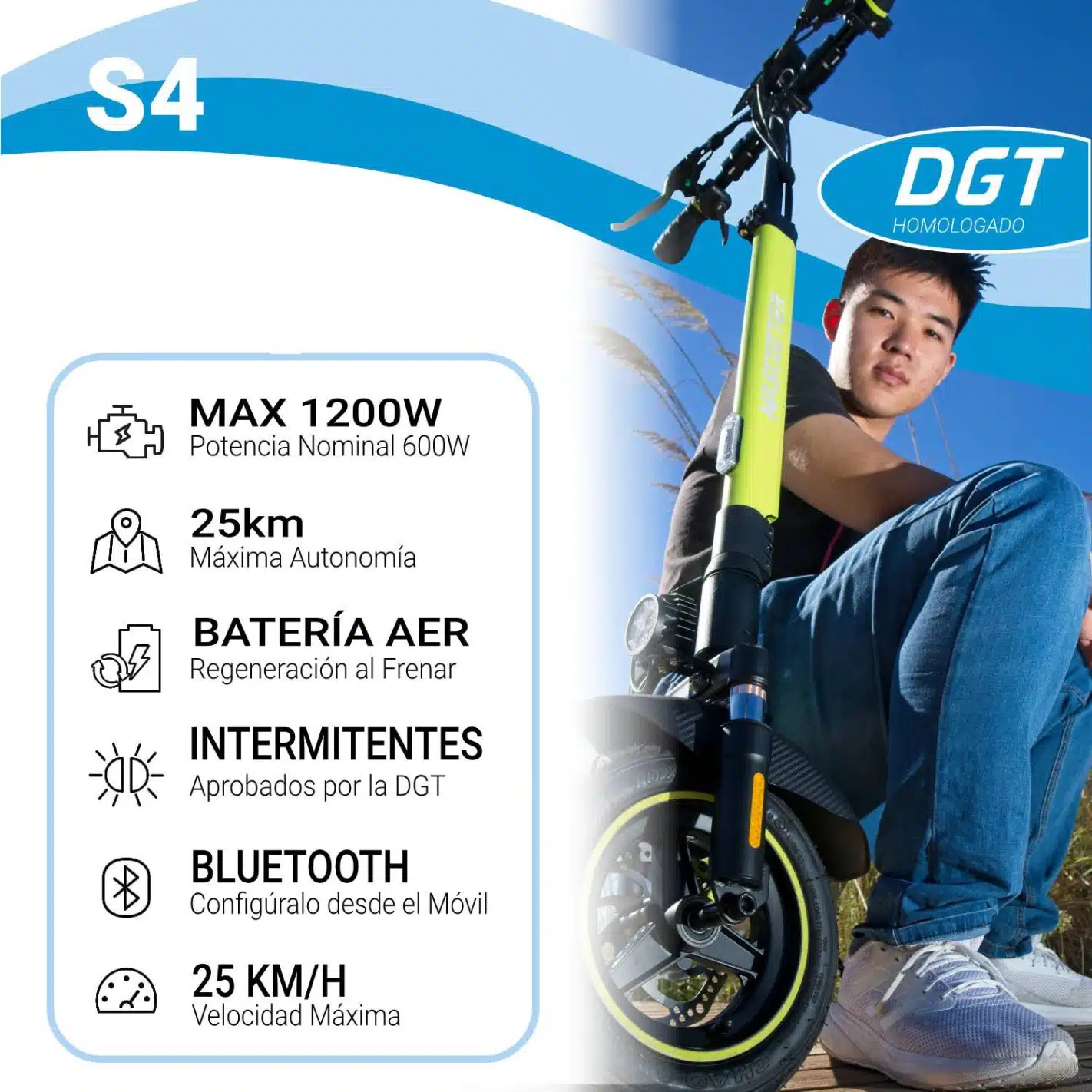 Patinete eléctrico Mascooter S4 Homologado DGT - Imagen 7