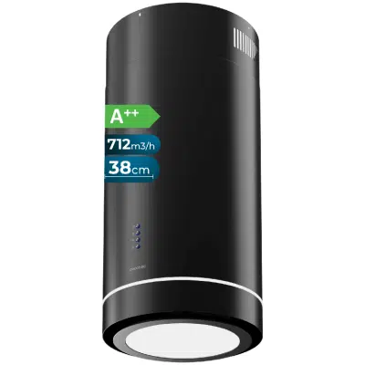 Campana extractora Cecotec Bolero Flux IRE 388000 Black A++