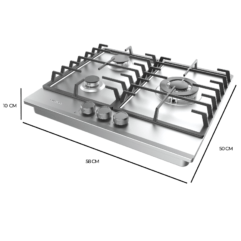 Placa de gas Cecotec Bolero Squad G 3200F Inox - Imagen 4