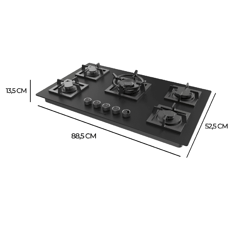Placa de gas Cecotec Bolero Squad G 5800S Eternal Nano Glass - Imagen 5