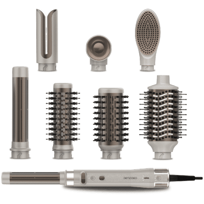 Moldeador de pelo Cecotec CeramicCare 8in1 AirGlam Gyro Champagne