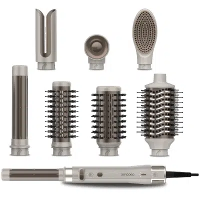 Moldeador de pelo Cecotec CeramicCare 8in1 AirGlam Gyro Champagne