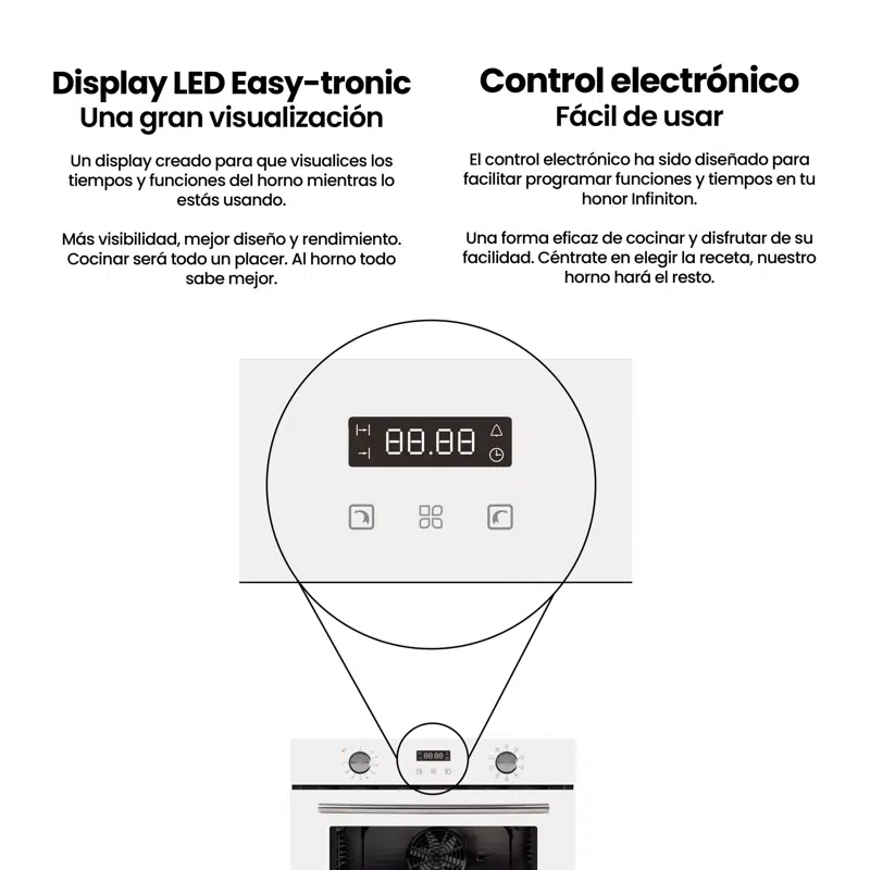 Horno encastrable Infiniton 40ACW0 45cm Blanco - Imagen 7
