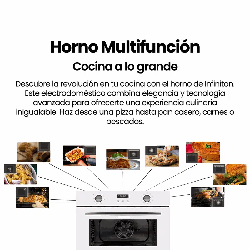 Horno encastrable Infiniton 40ACW0 45cm Blanco - Imagen 8