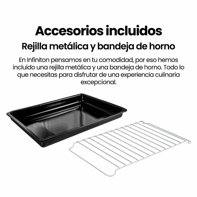Horno encastrable Infiniton 40ACW0 45cm Blanco - Imagen 10