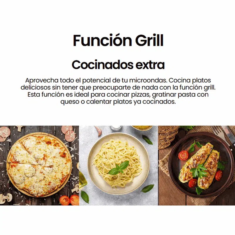Microondas con Grill Infiniton MW-2511C 25L Inox - Imagen 9