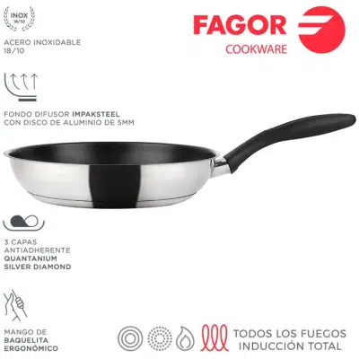 Sartén acero inoxidable Fagor Inoxtherm 28cm