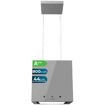 Campana extractora colgante Cecotec Bolero Flux CCT 448000 Glass Grey A++