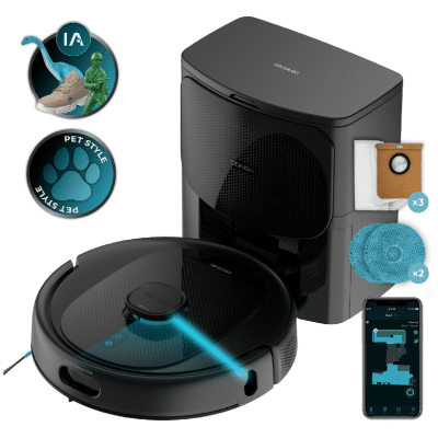 Robot aspirador base autovaciado Conga 9990 AI Spin Revolution Ultra Power Home