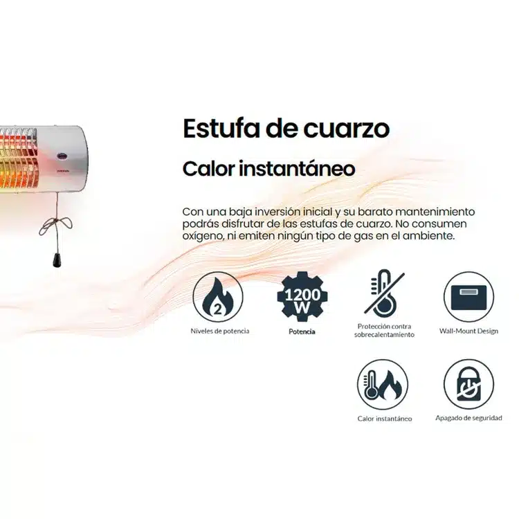 Calefactor de cuarzo Infiniton HQP-W22 - Imagen 4