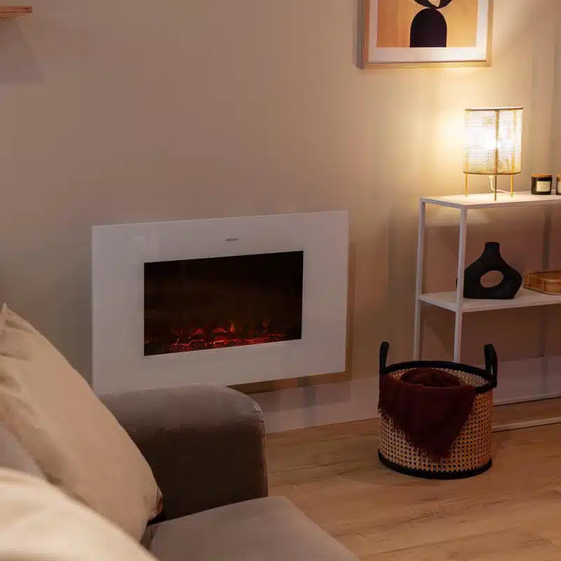 Chimenea eléctrica ReadyWarm 3590 Flames Connected White Cecotec - Imagen 6