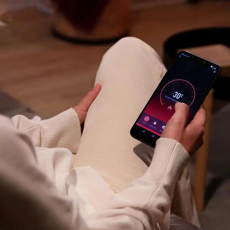 Chimenea eléctrica ReadyWarm 3590 Flames Connected White Cecotec - Imagen 7