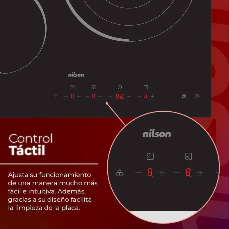 Placa Vitrocerámica 3 zonas Nilson NV3600 Negro - Imagen 2
